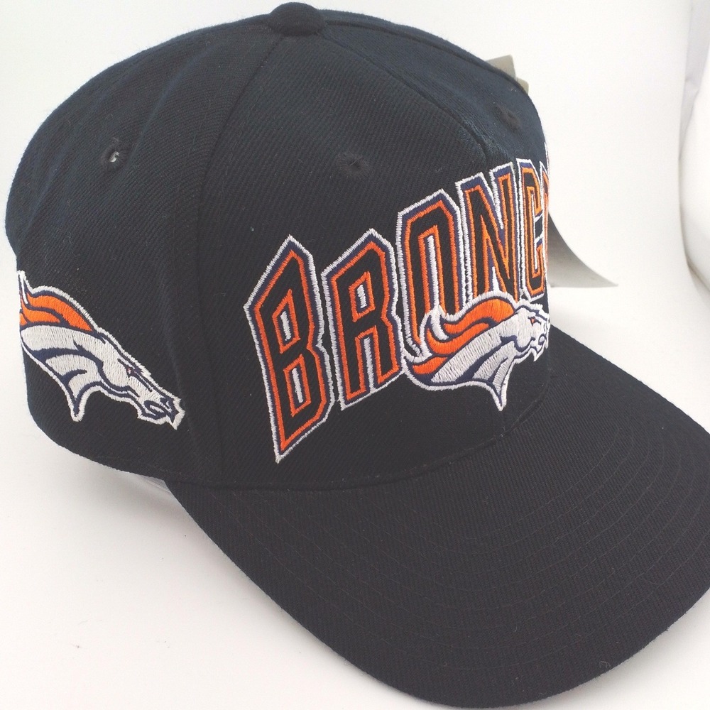 Vintage Deadstock Drew Pearson Denver Broncos NFL Strapback Hat Retro Sportswear